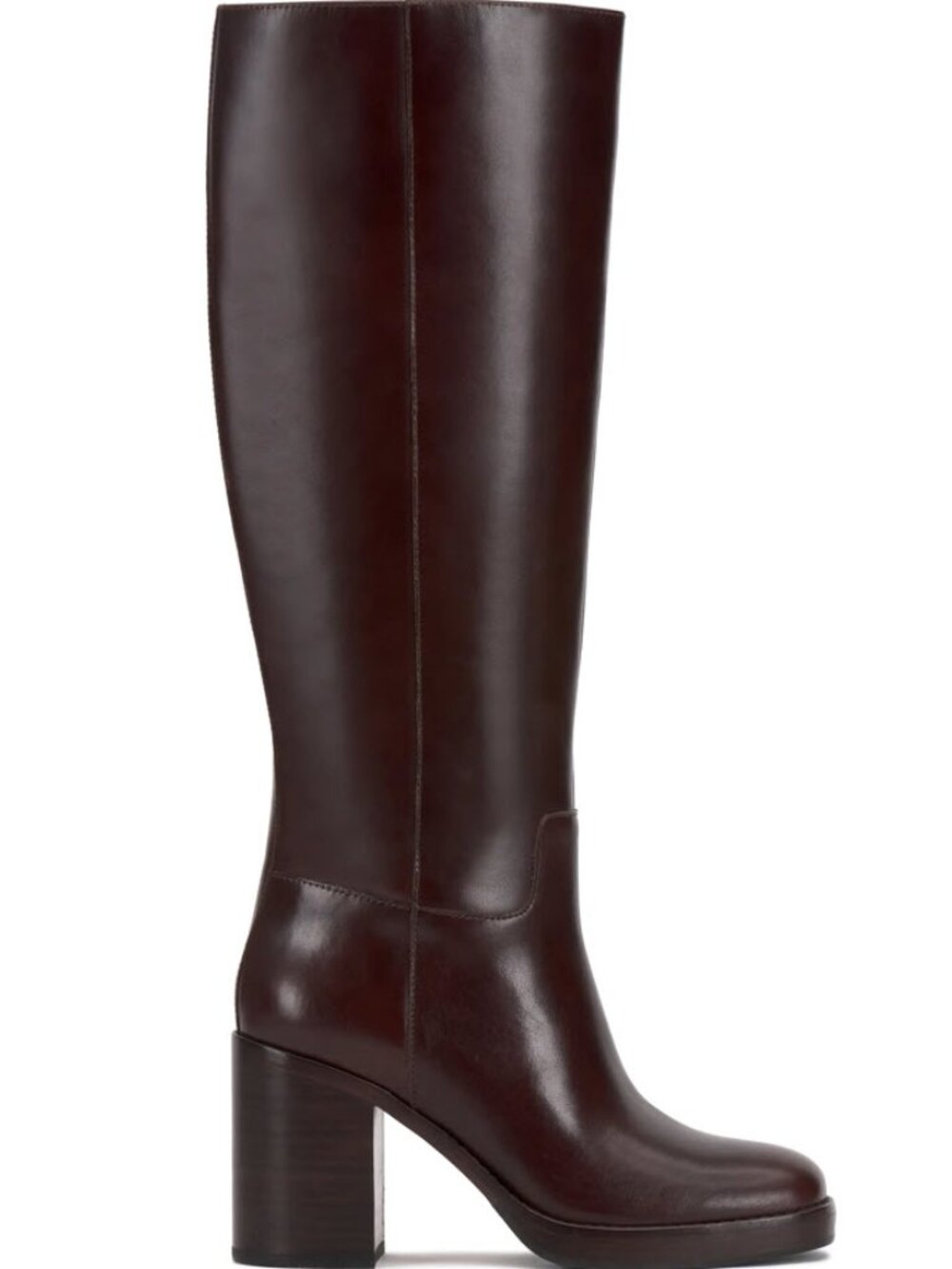 Vince Camuto Brown Leather Gibbi Boot - Size 8 Wide Calf - BRAND NEW
